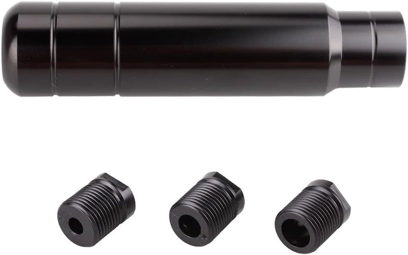 BARTOO Aluminum Alloy Heavy Weighted Shifter Knob, 5" Auto Gear Shift Knob, Car Gear Lever Stick Shifter Handle,with 3 Threaded Adapters M8 M10 M12,Fit Most Automatic Manual Vehicle (Black) - Image 3